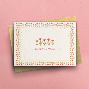 Te amo mamá - Tarjeta ilustrada para el Día de la Madre