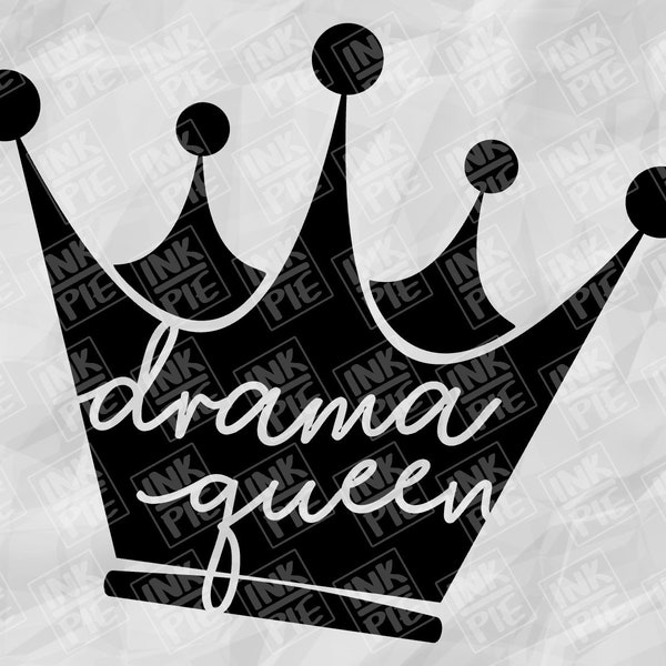 Drama Queen Svg | Silhouette & Cricut SVG Design File for Toddler Shirt. Download Instantly Now!