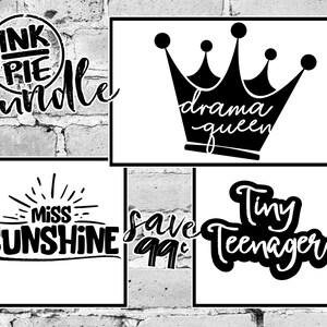 Funny Toddler Girl SVG Bundle | Silhouette & Cricut SVG Design File for Toddler Shirt. Download Instantly Now!