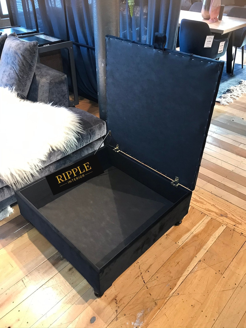 Ottoman Storage Coffee Table LIVING ROOM OTTOMAN Black Etsy UK