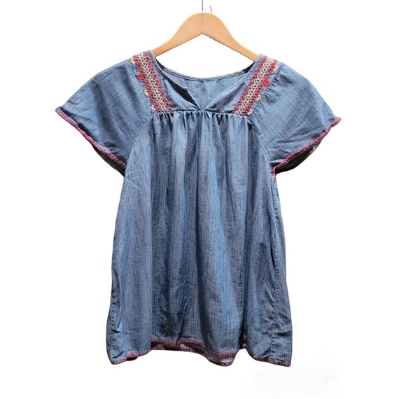 Vintage Embroidered Swing Top - image 1