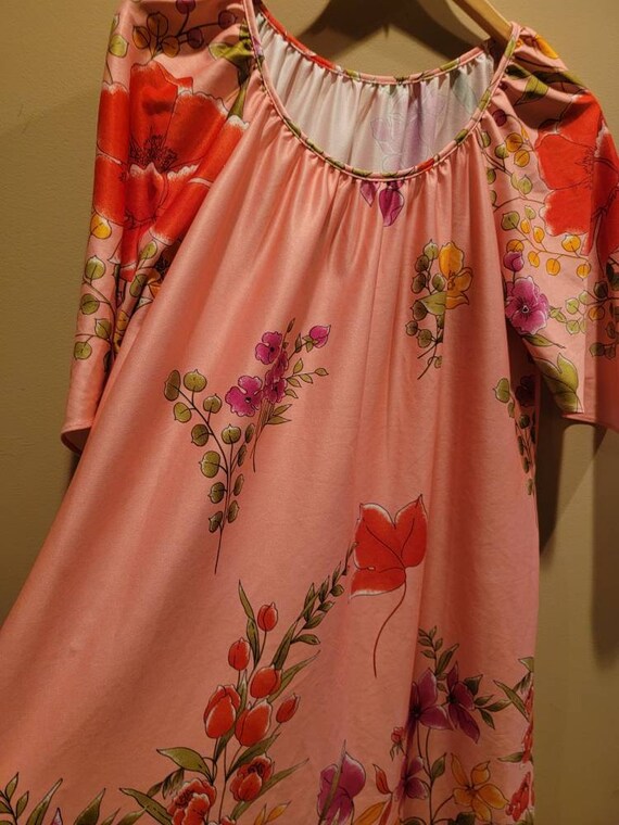 Vintage Floral Muumuu Dress Tunic - image 5