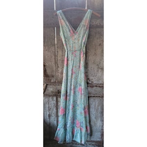 Vintage Vanity Fair Satin Prairie Maxi Dress