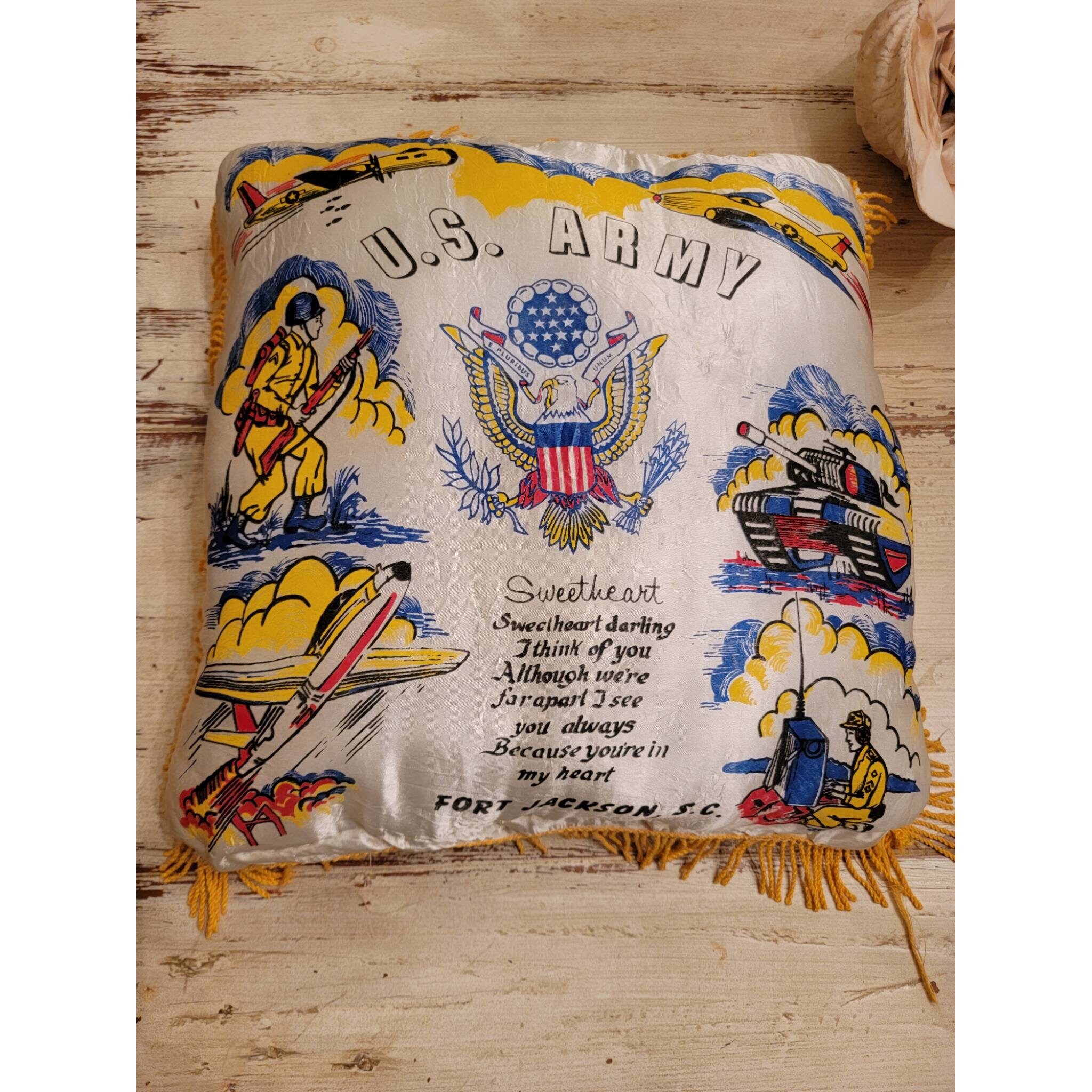 40's USミリタリー スイートハート ピロー クッションカバービンテージ14