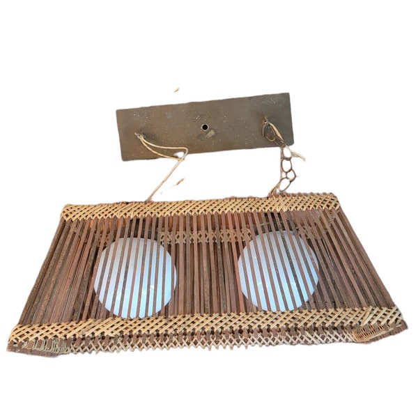 Rattan Light Fixture Etsy