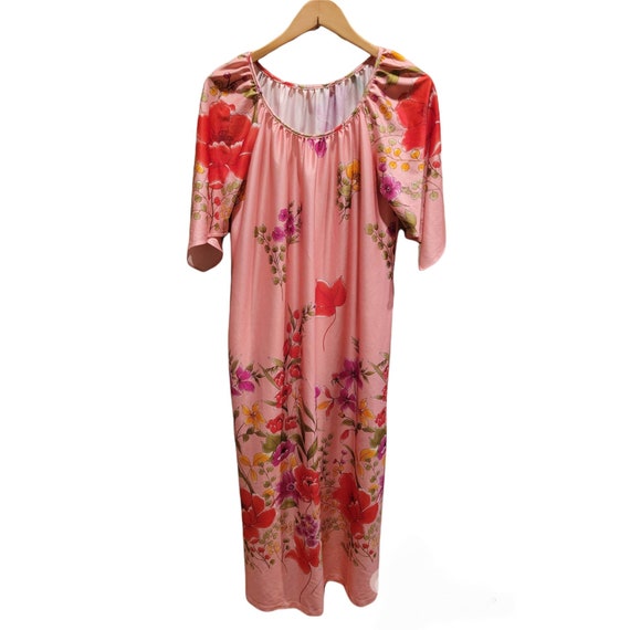 Vintage Floral Muumuu Dress Tunic - image 1