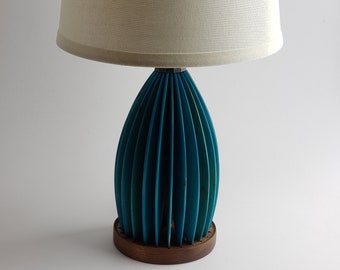 Mid century modern wooden lamp | Table Lamp | Bedside Lamp | Modern Lamp | Hand stained and available in multiple colors