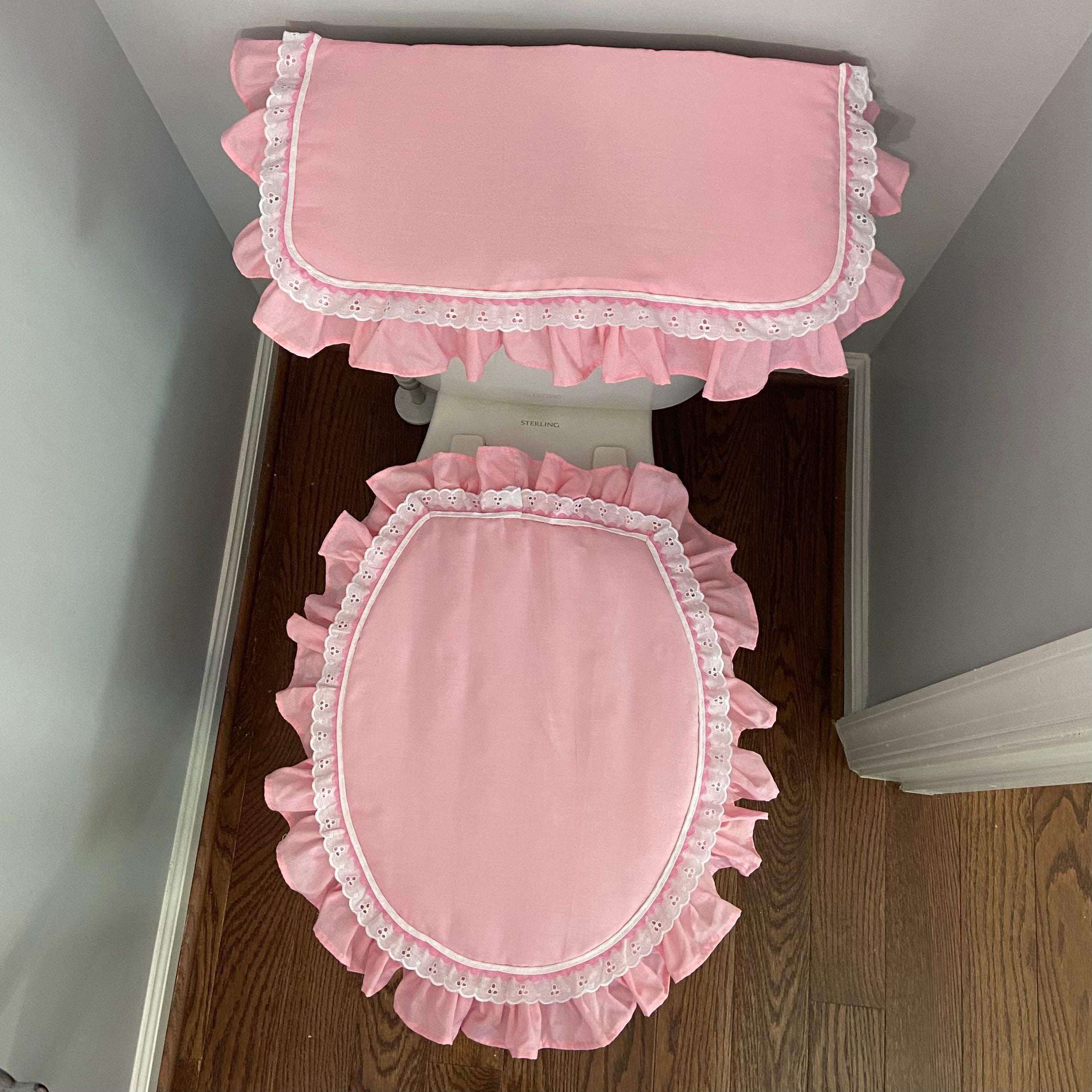 Pink Toilet Seat Cover Toilet Paper Cover Toilet Set Toilet Etsy India