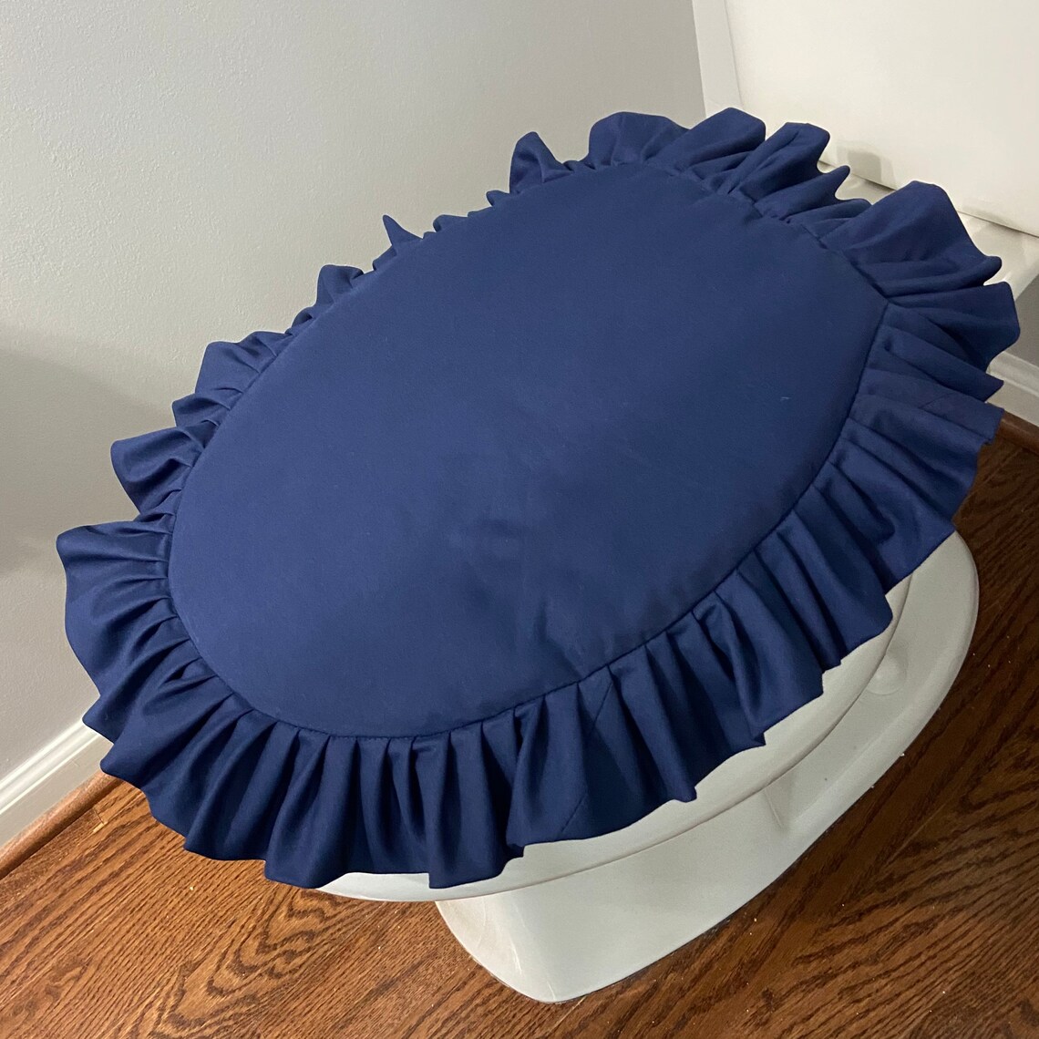 Navy Blue Solid Toilet Seat Cover Toilet Paper Cover Toilet Etsy