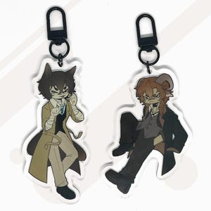 dazai and chuuya || acrylic keychains