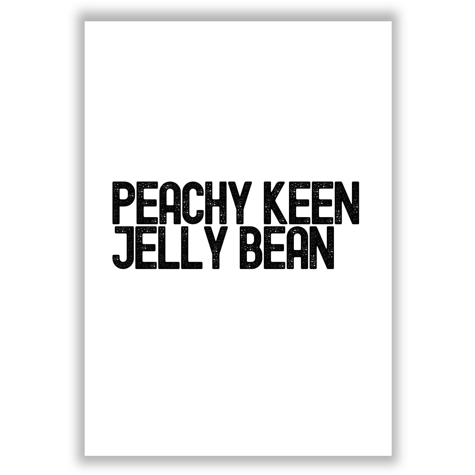 Grease Peachy Keen Jelly Bean Wall Art Print Etsy UK