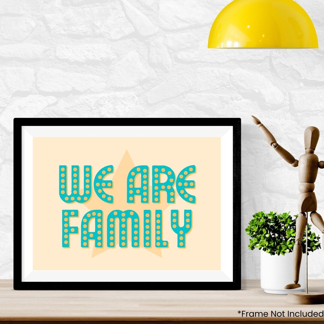 We Are Family Wooden Wall Art Decor main image 1