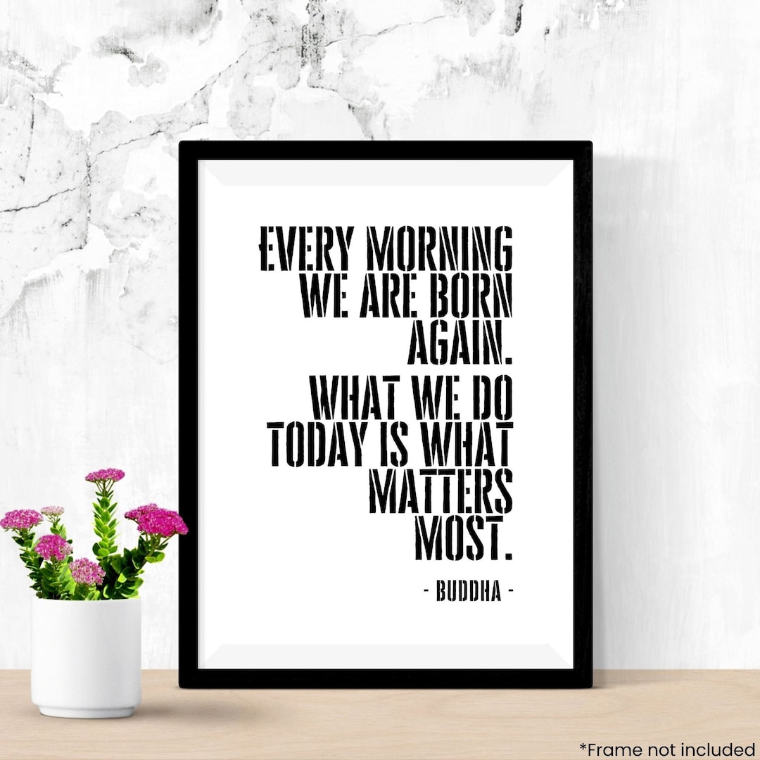 Buddha Inspirational Quote Art Print: Motivational Wall Decor - Etsy