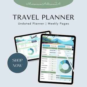 Bearbeitbarer Reiseplaner Google Sheet – Reiseroute, Budget-Tracker, Packliste und Checkliste – Digitaler Reiseorganisator