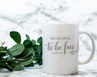 Auserwählt, frei zu sein Tasse | Inspirierendes christliches Geschenk