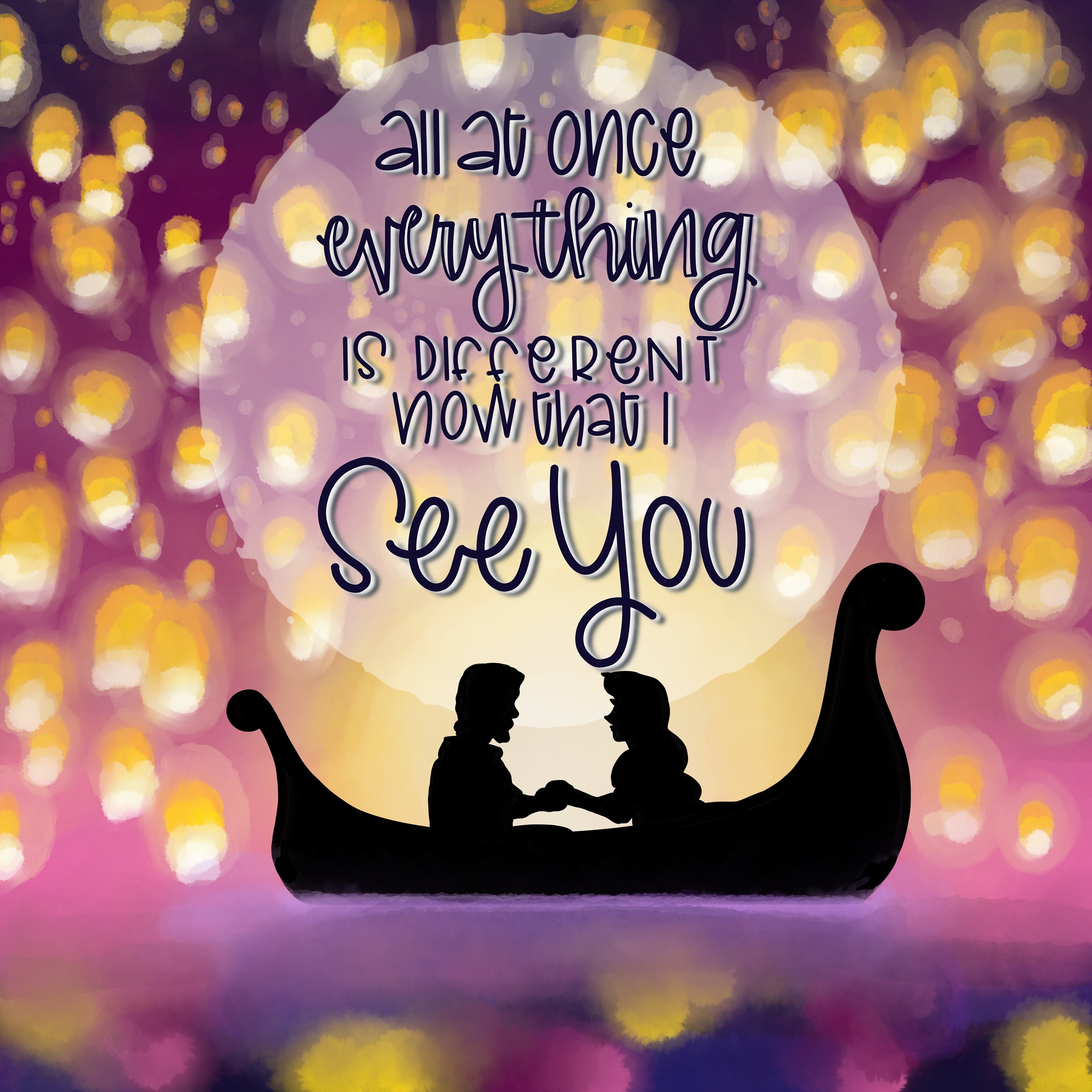 All at Once Everything is Different Now That I See You Etsy