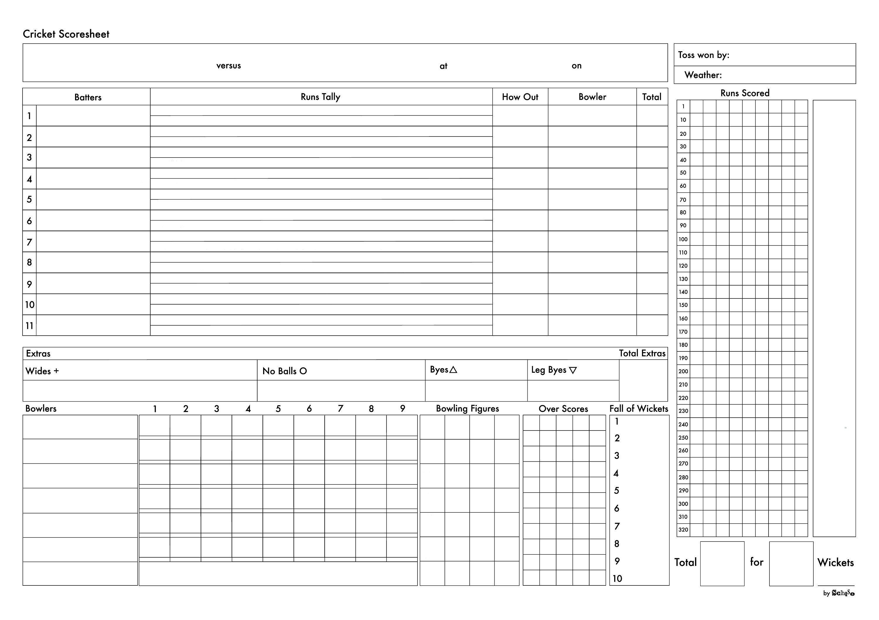 Cricket Scoresheet Etsy Cricket Scoresheet Etsy