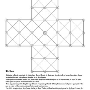 Fox and Geese Printable Downloadable A4 Game Sheet - Etsy