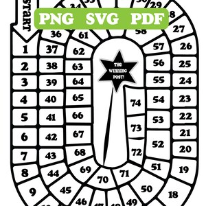 The Winning Post - a racing track game. Printable, downloadable A4.