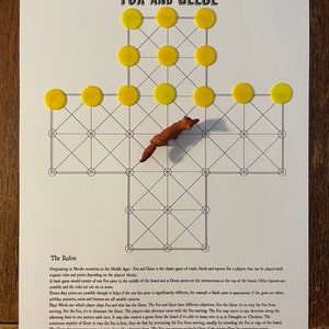 Fox and Geese - Printable Downloadable A4 Game Sheet - Etsy