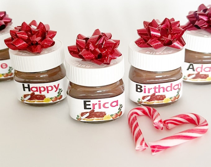 Custom Stocking Stuffers • Nutella Favors • Mini Nutella Favors • Personalized Christmas Gift • Christmas Basket Stuffers • Christmas Gift