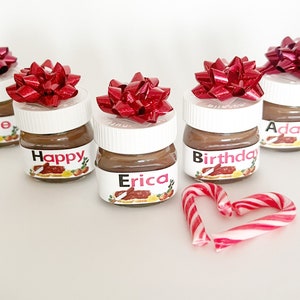 Custom Stocking Stuffers • Nutella Favors • Mini Nutella Favors • Personalized Christmas Gift • Christmas Basket Stuffers • Christmas Gift