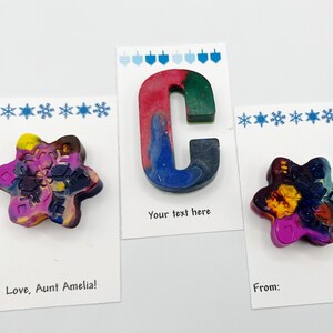 Hanukkah gift • Chanukah gift • Alphabet Crayons • Custom Crayon Letters • Name Crayons • Initial Crayon • Personalized Custom Kid's Gift