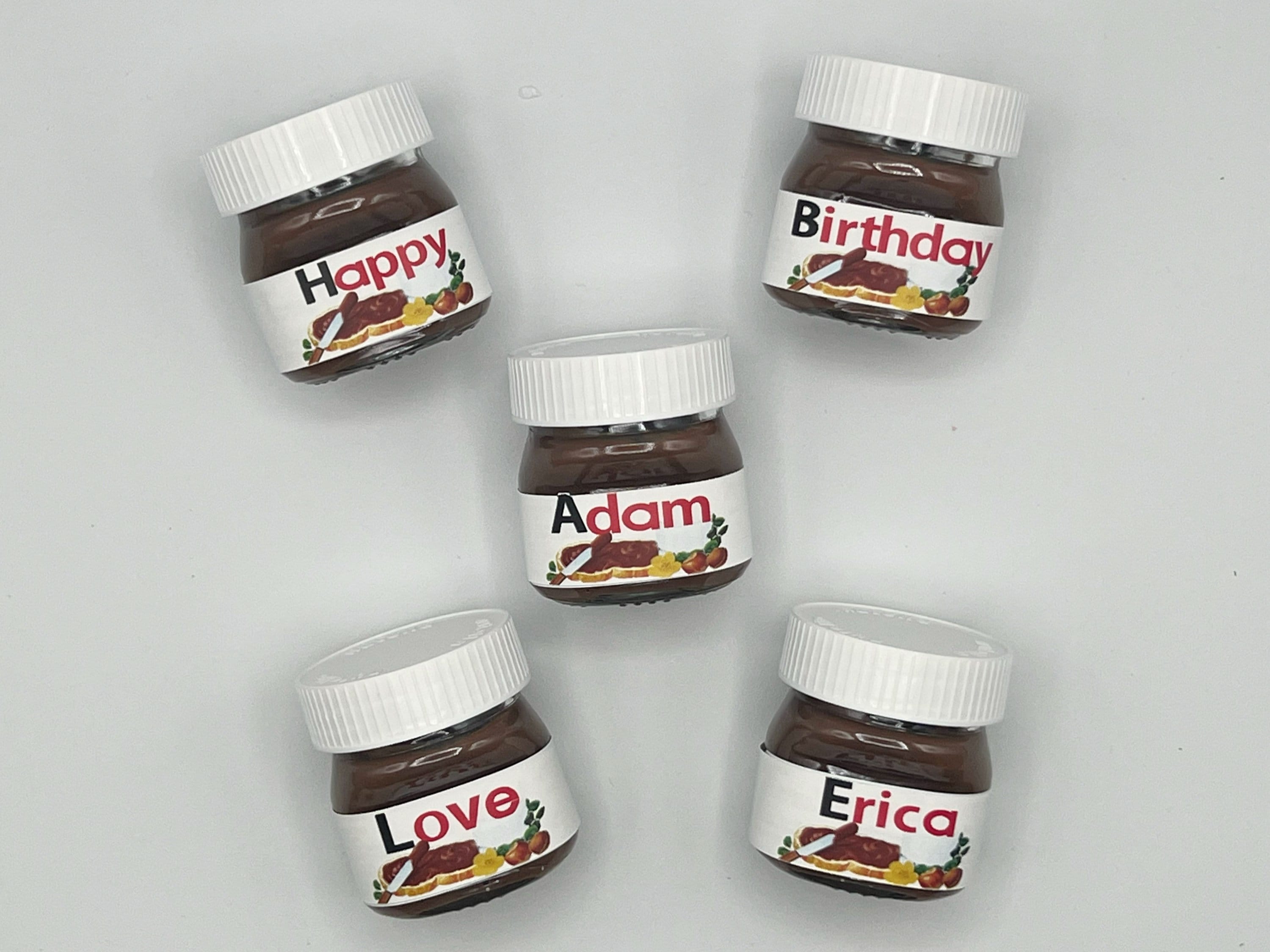 Custom Birthday Party Favors Mini Nutella Favors Etsy