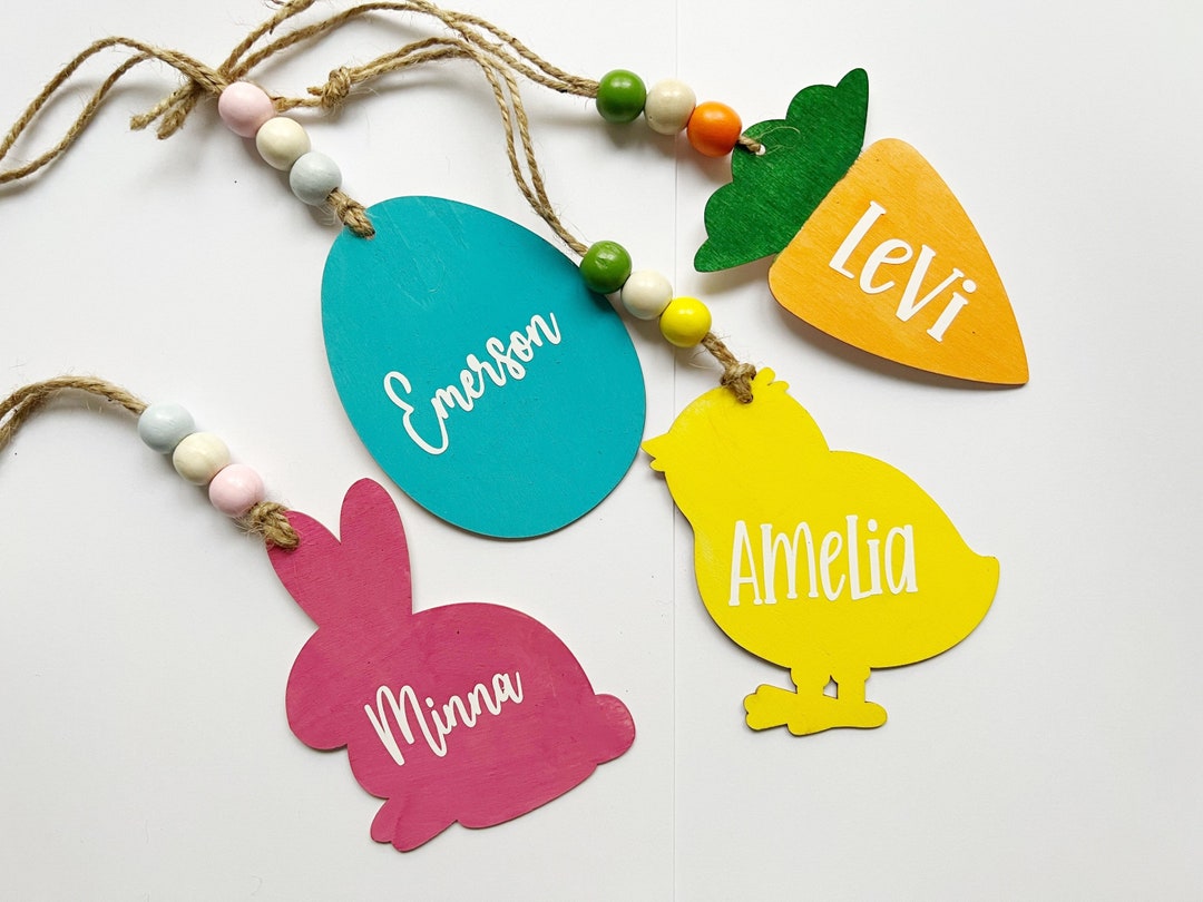 Personalized Easter Basket Tag Easter Basket Tag Chick Easter Basket