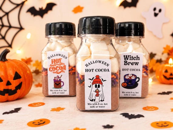 Halloween Hot Chocolate Tube • Spooky Halloween Gift • Trick or Treat Favor • Halloween Party Favor • Halloween Hot Cocoa • Halloween Basket