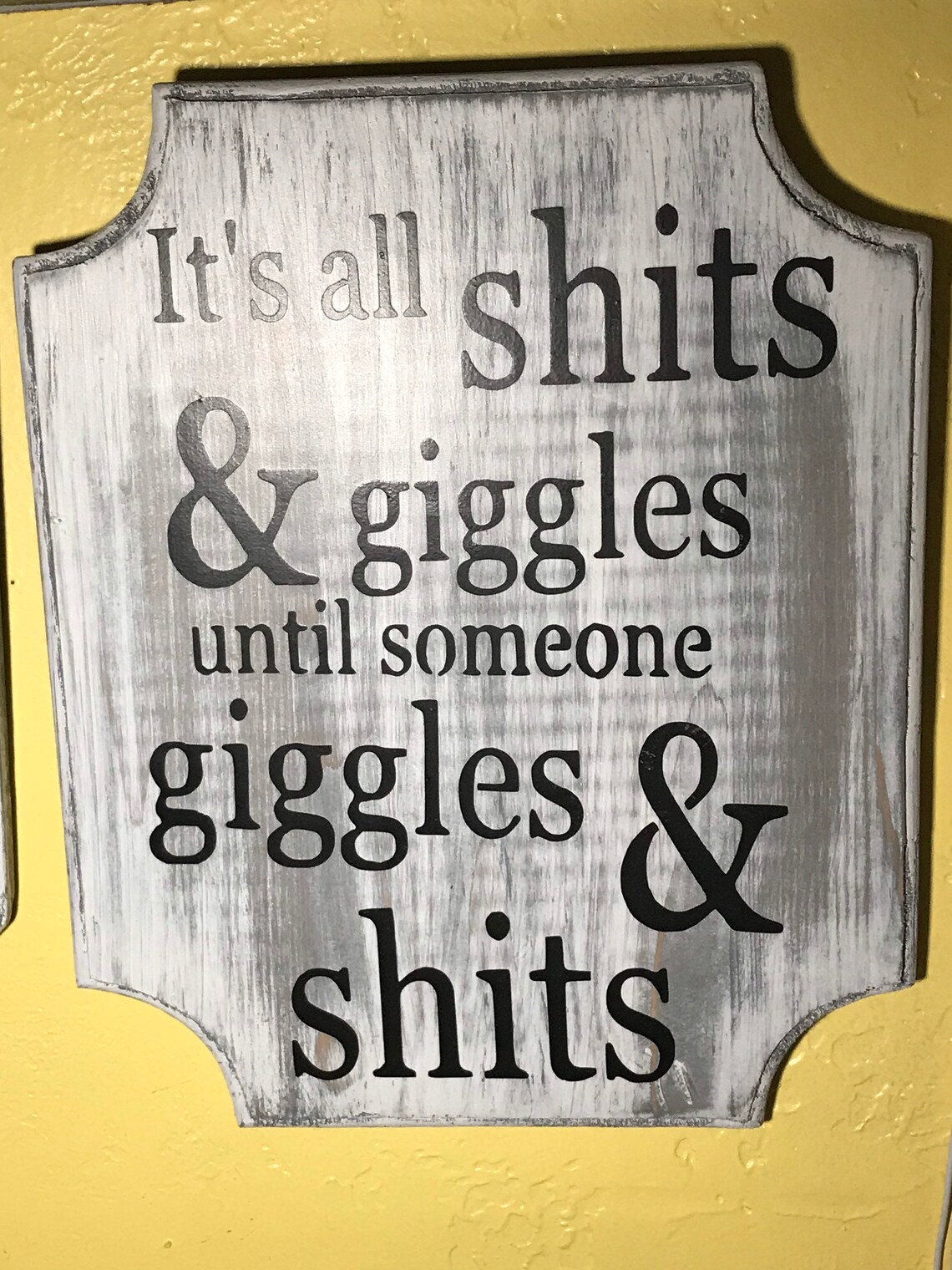 Giggles Cartello In Lamiera Vintage 30x20 Cm - It's All Giggles - Poster Metallo Umoristico Per Bar E Casa - 3