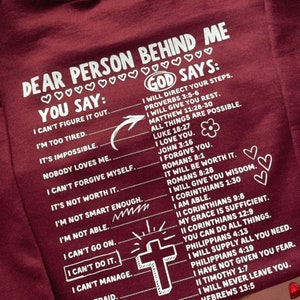 God says crewneck, Dear person behind me crewneck, Dear person behind me sweater, faith sweater, Jesus lover crewneck , God sweater