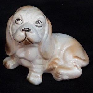Dog puppy Figurine porcelain ceramic