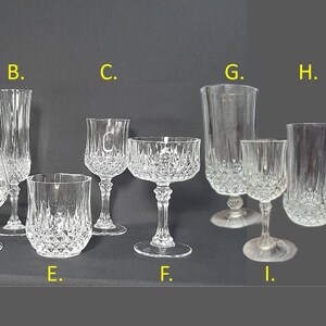 Longchamp by Cristal D’Arques Durand French Crystal Cocktail Glasses