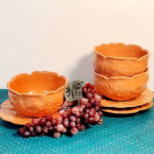 Nasturtium Terracotta Dinnerware by Block Molde, Portugal.  Designed by Barbara Eigen