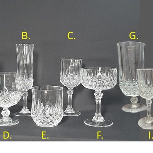 Longchamp by Cristal D’Arques Durand French Crystal Cocktail Glasses