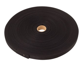 100 Yards of Black 1.5" Lightweight  Polypropylene Webbing