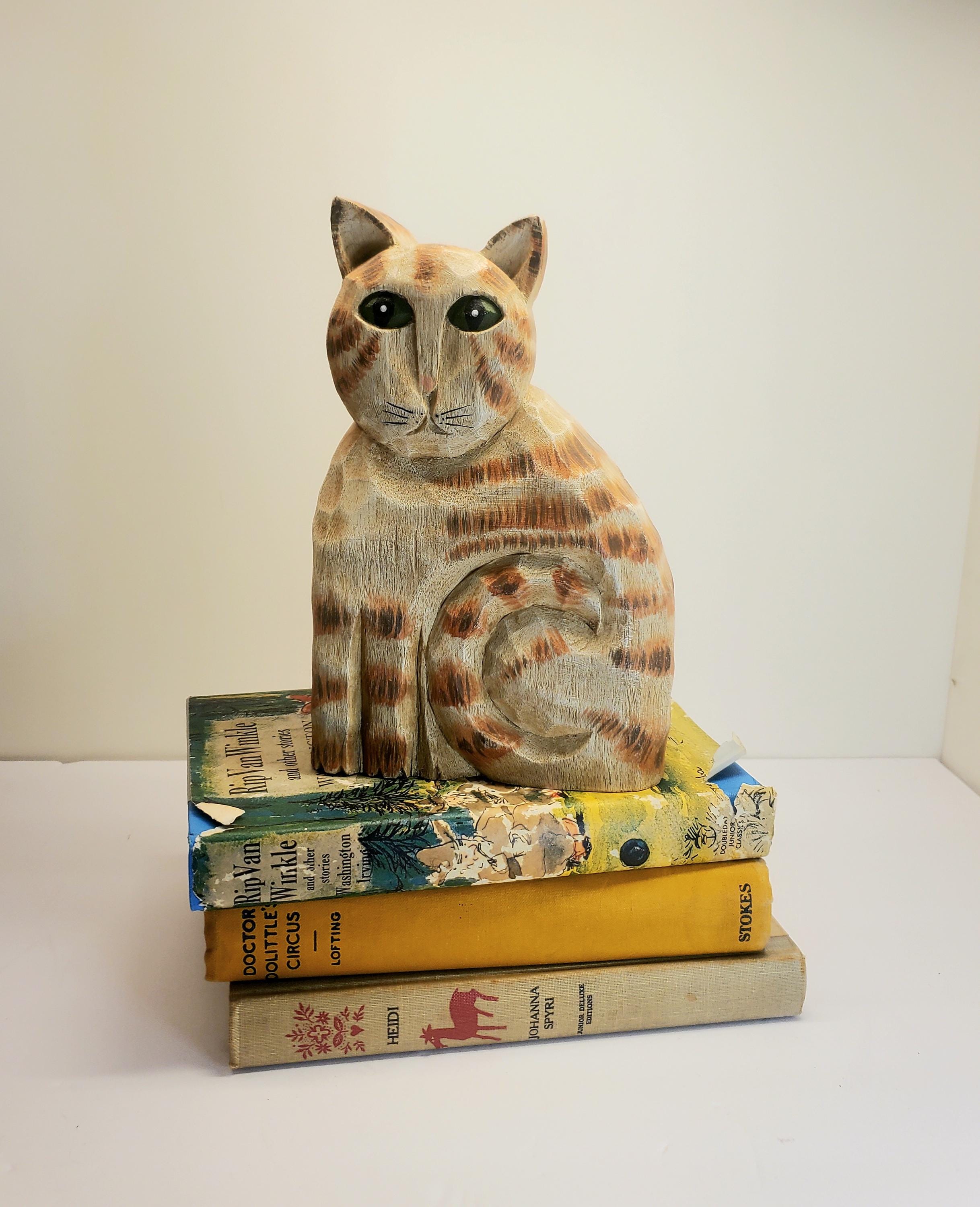 木製猫の彫刻 James Haddon James Haddon Cats - Etsy