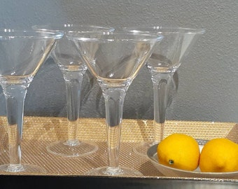 Lucite Acrylic Martini Glasses - 8 ounces, Set of four (4)