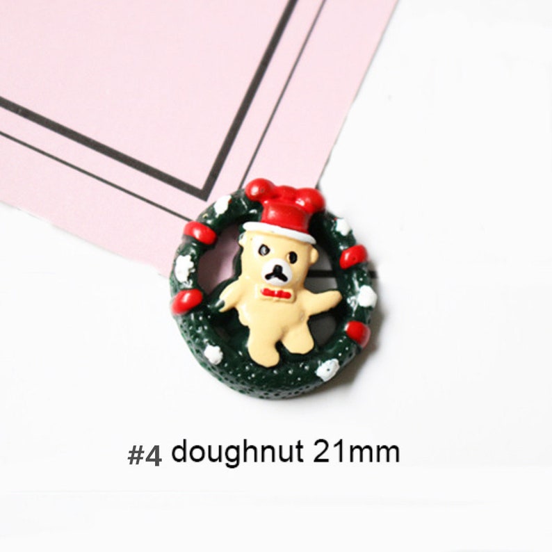 5102050pcs resin christmas snowman cookies tree Kawaii cabochon flat back Decoden DIY 25mm