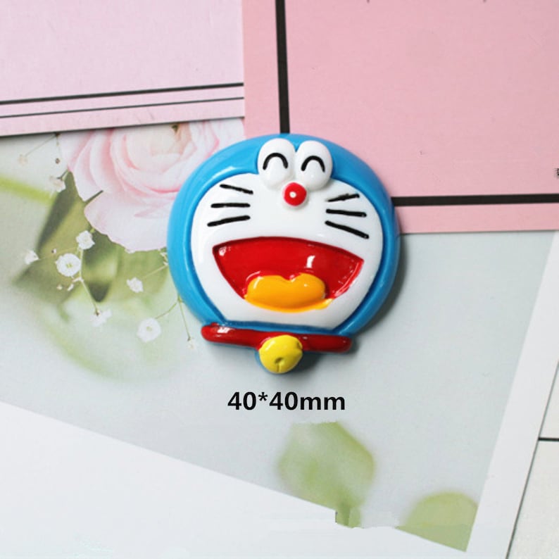 2PCS resin large Doraemon Kawaii miniature cabochon flat back Decoden DIY