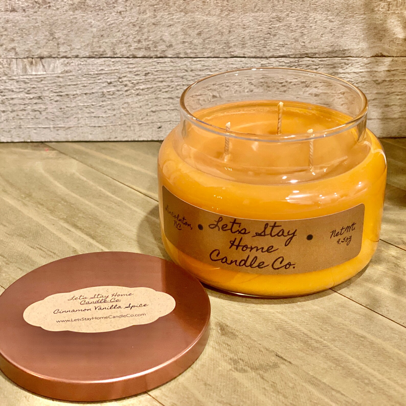 Cinnamon Vanilla Spice Scented Candle Handmade Candle Etsy