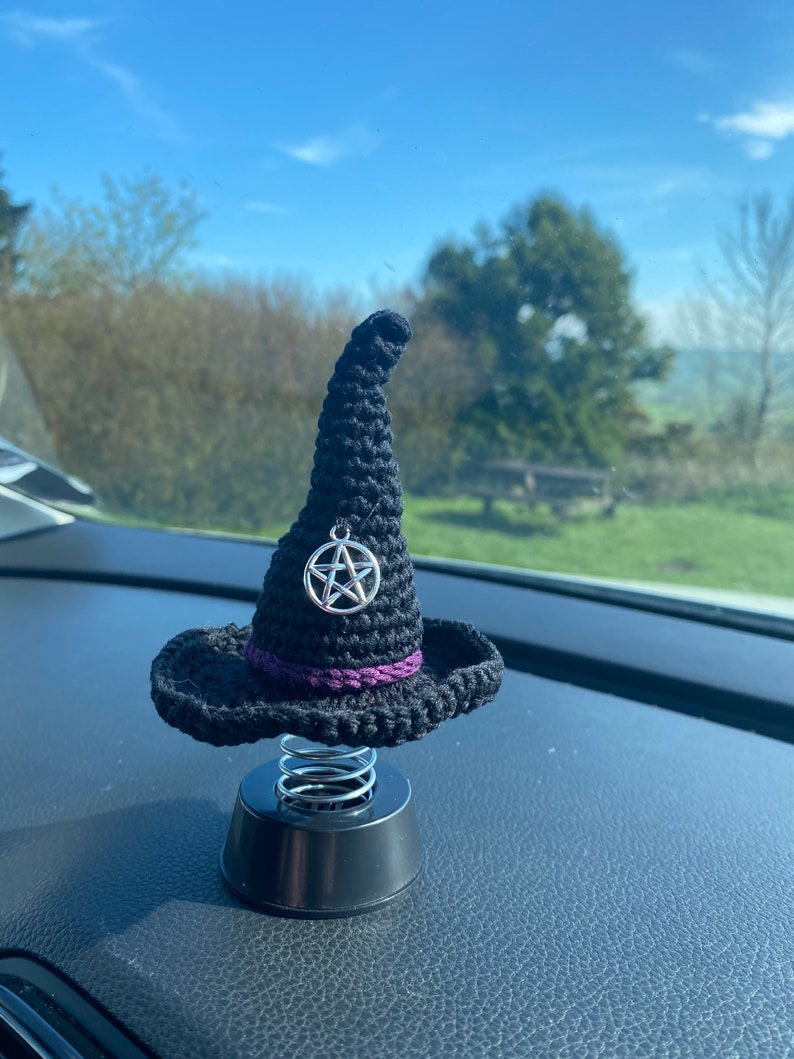 Witch Hat Dashboard Decor Bobblehead Car Accessories Car Etsy