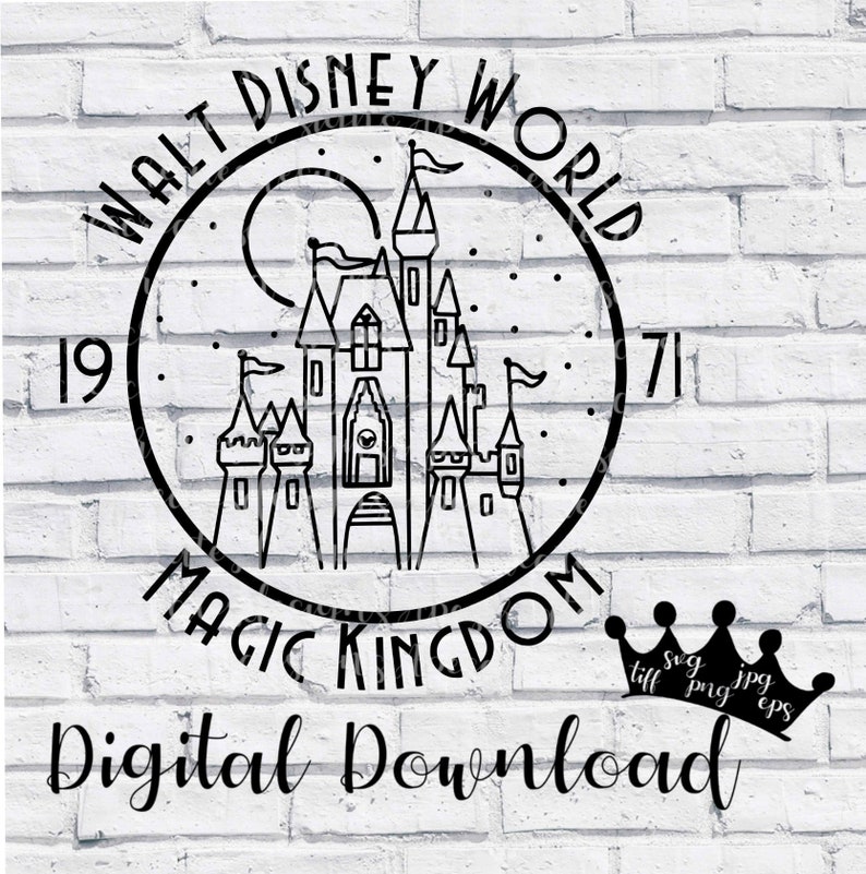 Download Walt Disney World Castle Magic Kingdom 1971 Cute SVG | Etsy