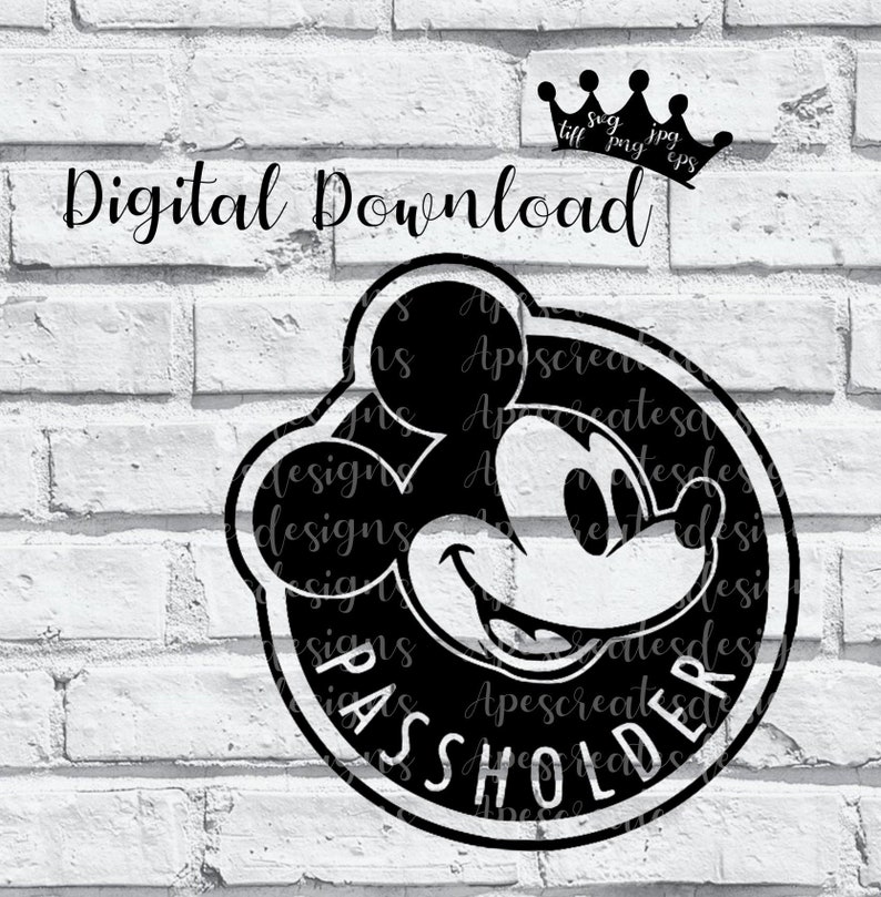 Download Disney Annual Passholder Inspired Png/svg/eps/tiff/jpg | Etsy