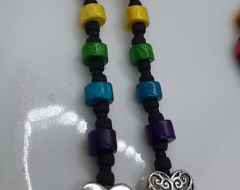 Rainbow Heart Keychain