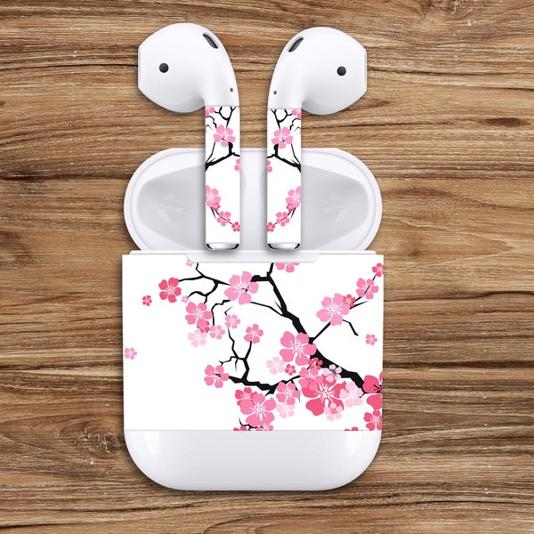 Sakura AirPods Skin Wrap Pink Floral Apple Air Pod 1 2 Decal AirPod Sticker Earphones Label Anti Theft AirPod Vinyl AirPod Pro Decal