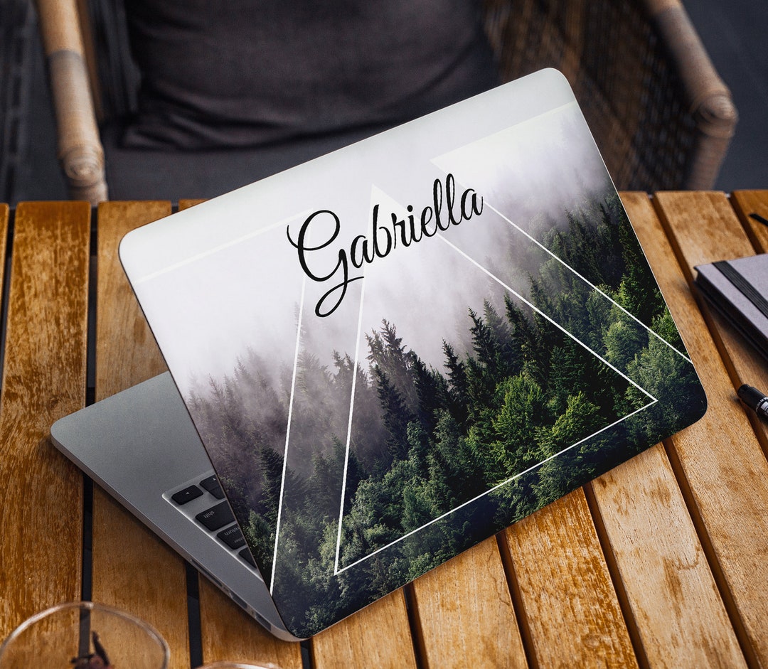 Landscape Laptop Skin Custom Name Initials Vinyl Decal Dell Hp Lenovo ...