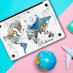 Marble Laptop Skin Sticker Name Notebook Vinyl Decal Dell Hp Lenovo Asus Chromebook Acer Laptop Decal Cover Skin For Any Laptop Sticker