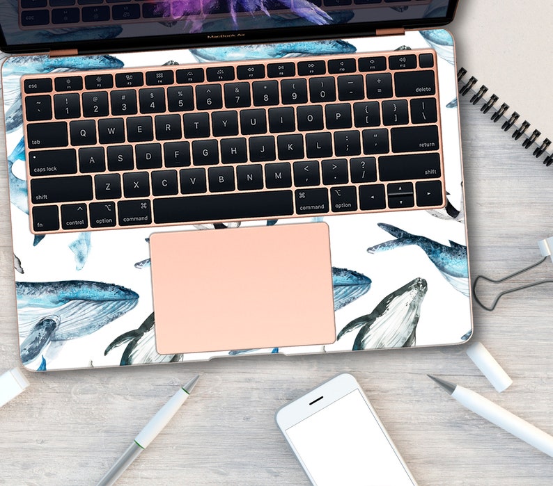 Whales Macbook Skin Animal Laptop Cover 13 Inch Macbook Blue - Etsy